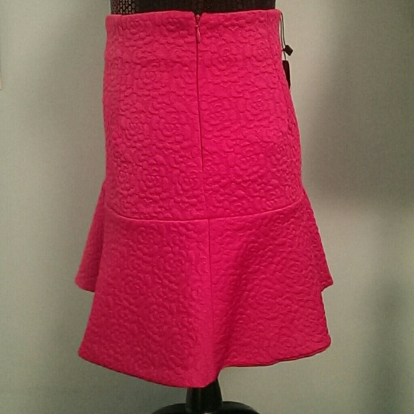 Vintage 90s FB Sister Rose Textured Flared Skirt - Picture 2 of 4